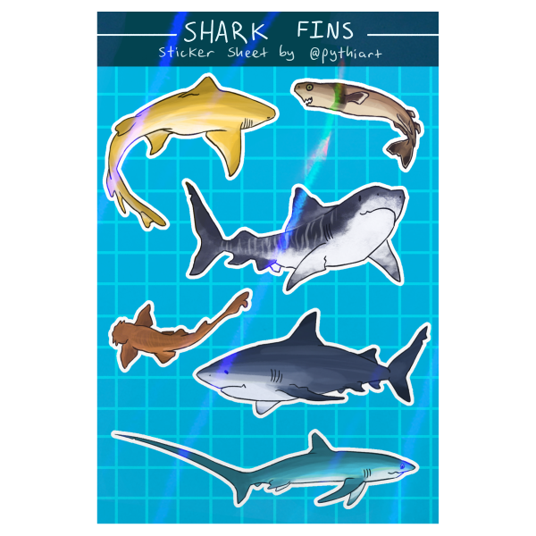 Shark Fins - Sticker Sheet