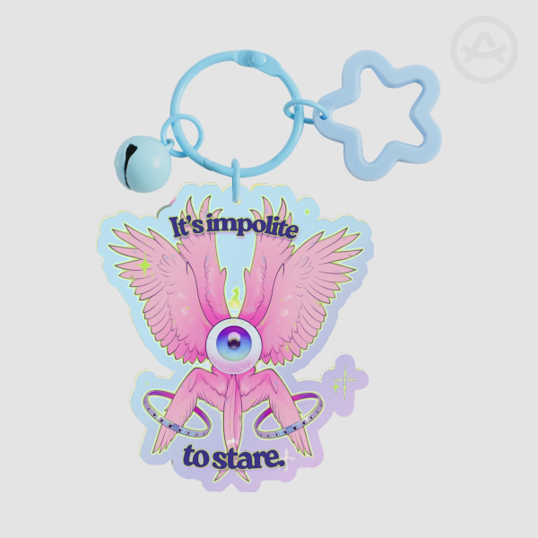 It's Impolite to Stare Rainbow Acrylic Keychains