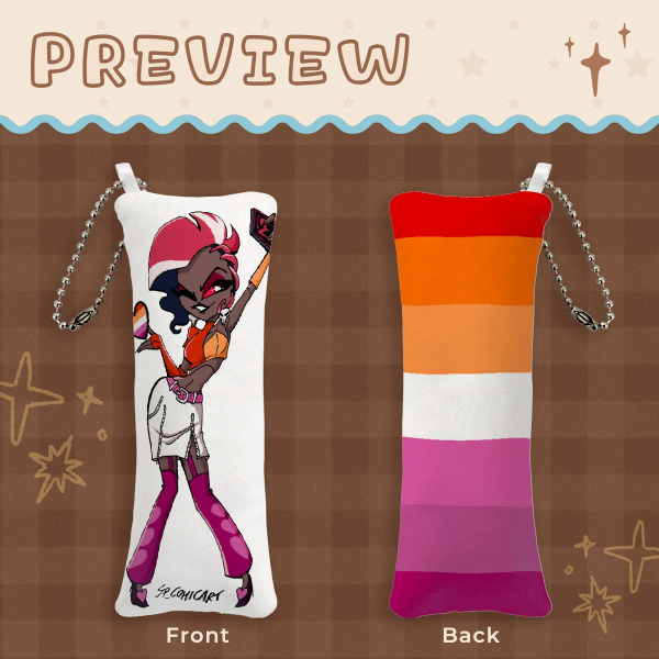 Velvette Pride Mini Body Pillow Keychains