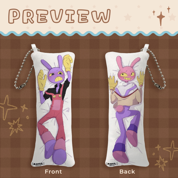 Jax and evil Jax Mini Body Pillow Keychains