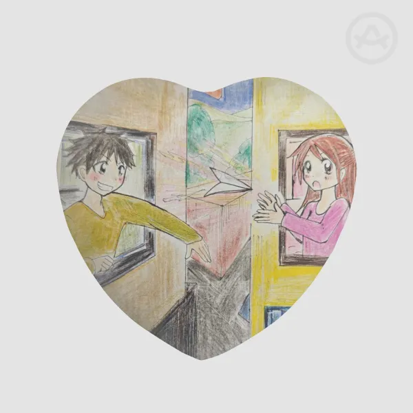 Neighbour Heart Shape Plush Badge
