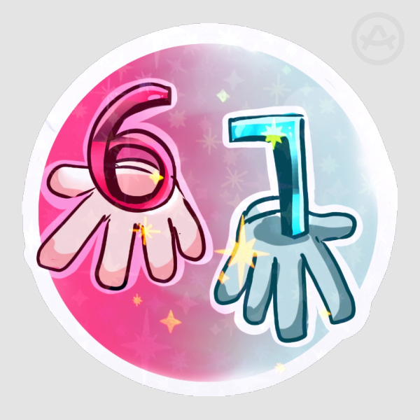 6,7 Meme Sticker