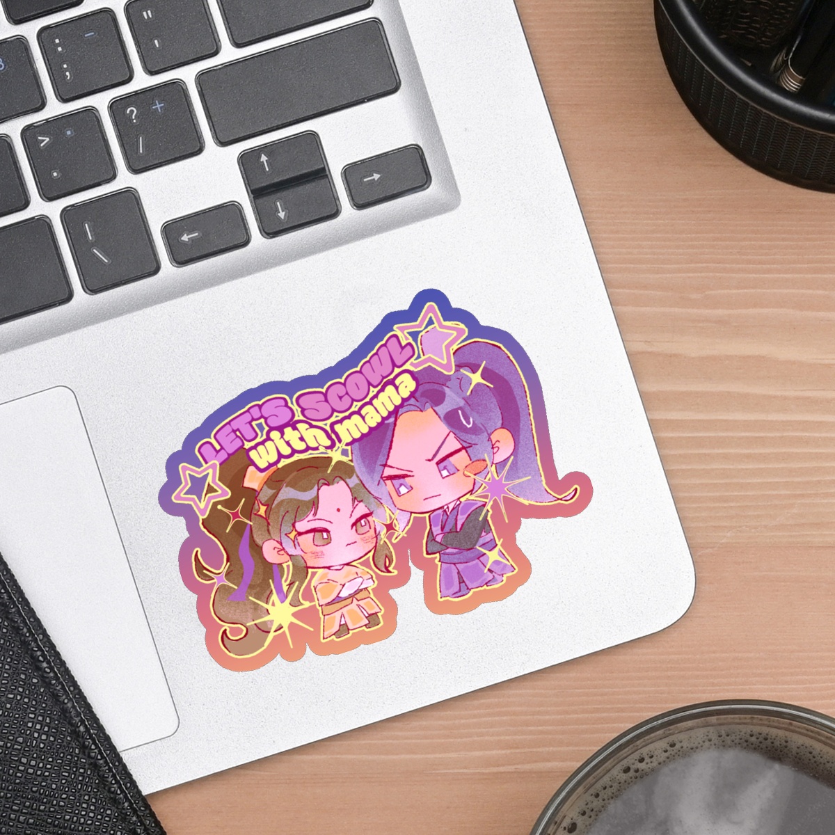 Let's Scowl with Mama Die Cut Stickers