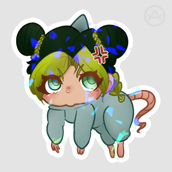 Jolyne Rat Holo Sticker - JJBA