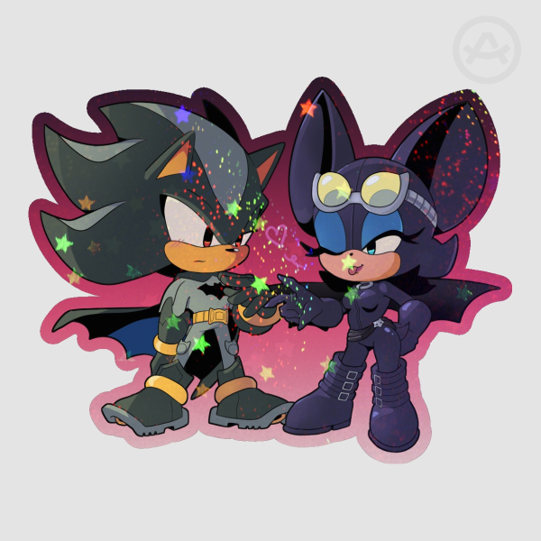 Bat x Cat Shadouge - Coloured Edge Die Cut Sticker