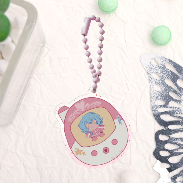 Ari Tamagotchi (Oc) Glitter Acrylic Keychains