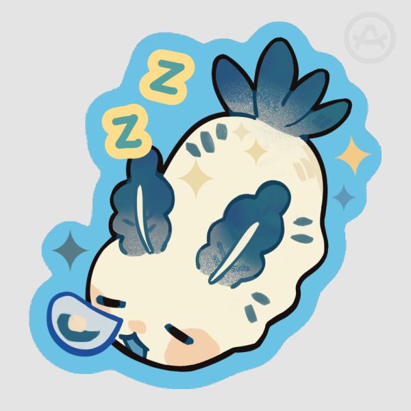 Sleepy Seabunny Sticker