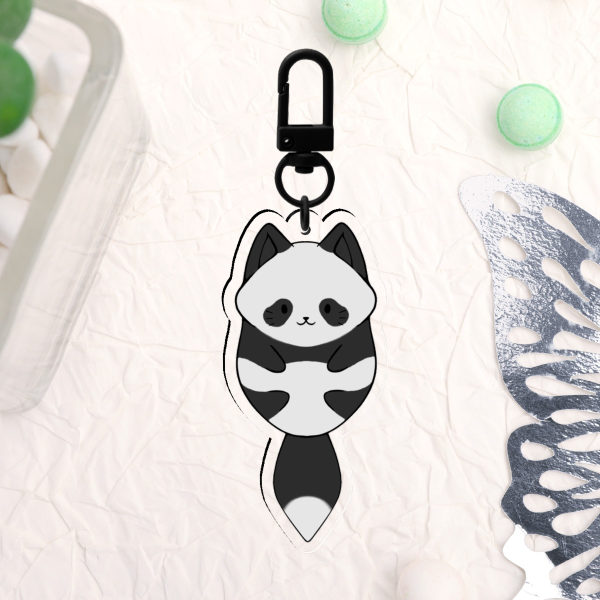 Panda Cat Acrylic Charm