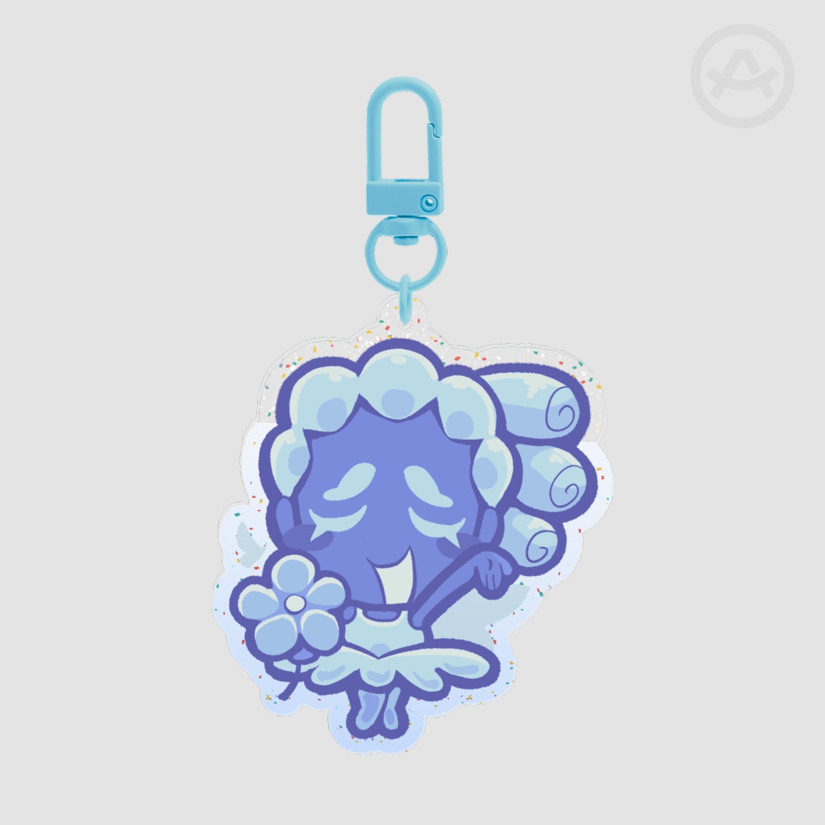 Blue Flower Keychain