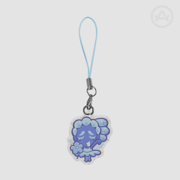 Blue Flower Phone Charm