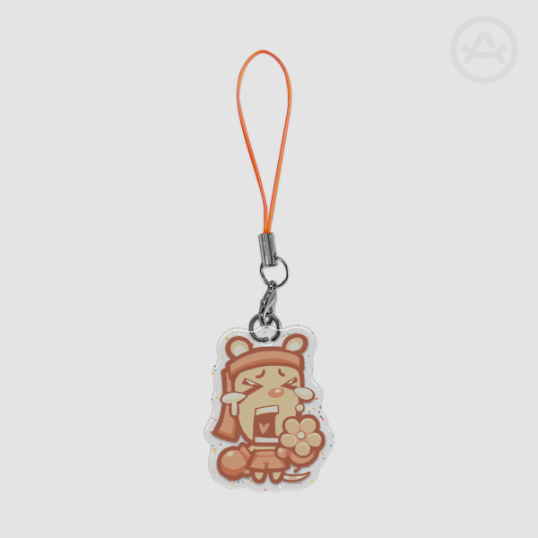 Orange Flower Phone Charm