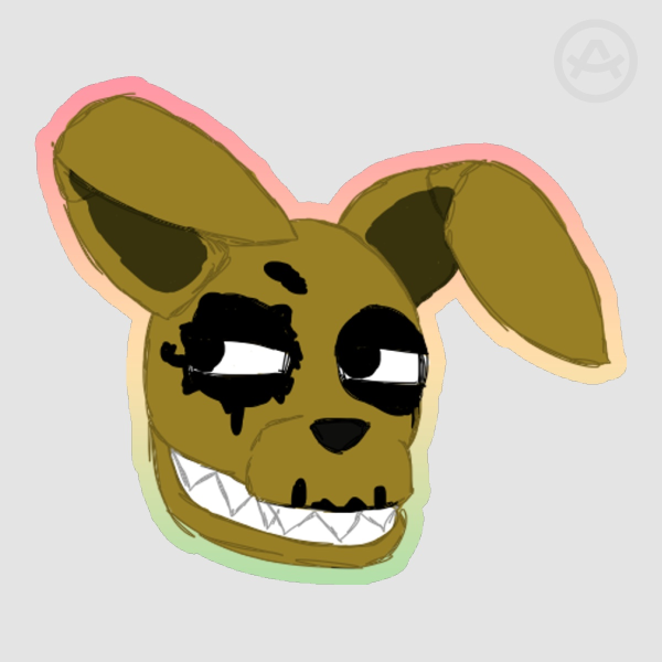 Plushtrap Colored Edge Sticker