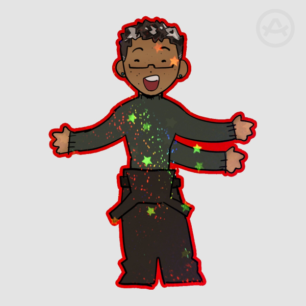 Project Hail Mary Novel Human Rocky - Glitter Sticker