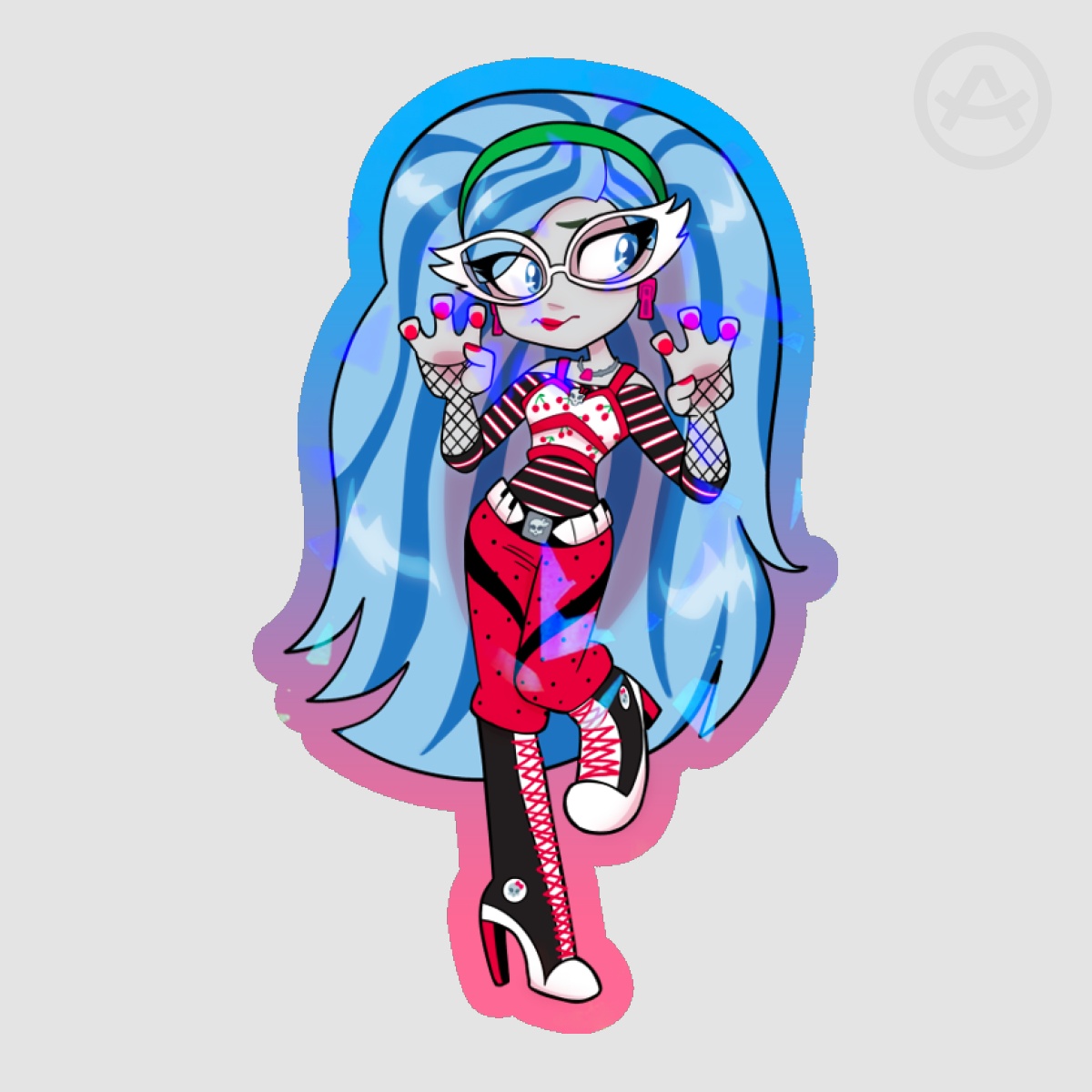 ⋆☆  Ghoulia Yelps - Colour Edge Sticker - Monster High ☆⋆