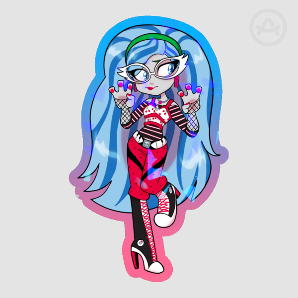 ⋆☆  Ghoulia Yelps - Colour Edge Sticker - Monster High ☆⋆