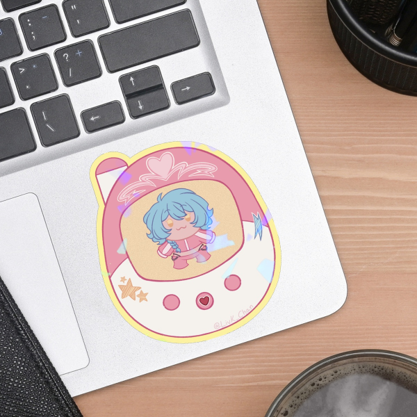 Ari Tamagotchi (Oc) Colored Edge Die Cut Stickers