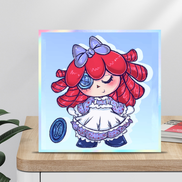 TADC Ragatha Dolly Days Art Board with Rainbow-Edges 5.5" x5.5"(140x140mm)