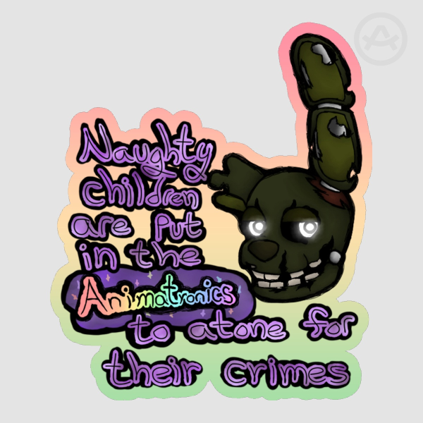 Naughty Children... Colored Edge Sticker