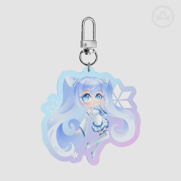 Snow Miku | Holographic Acrylic Keychain