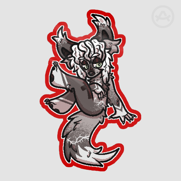 Custom Full-Body Chibi Coloured Edge Glossy Sticker