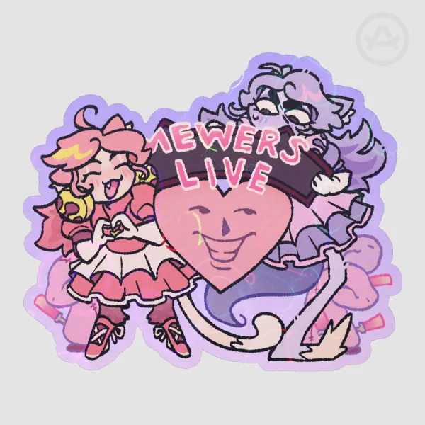 Pink Mewers Live - Holo Sticker