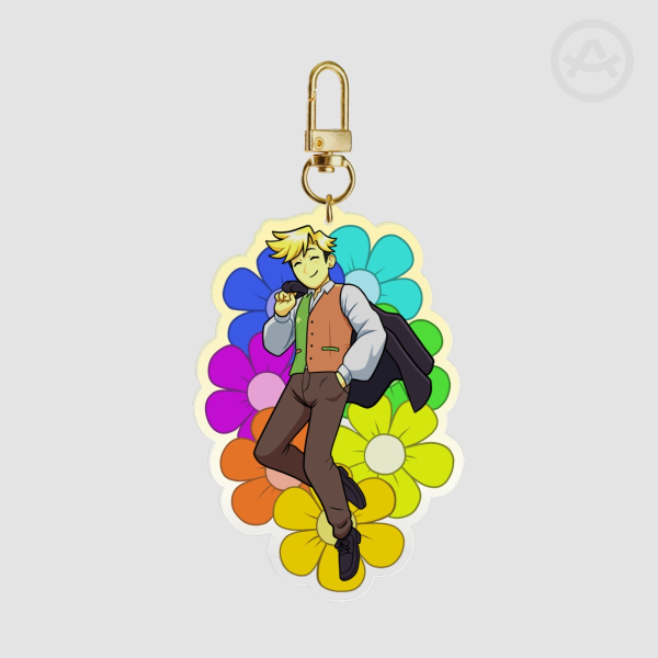 Flowery Acrylic Keychain