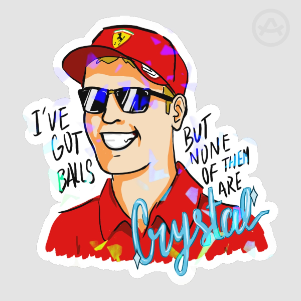 Crystal Ball Sebastian Vettel Die Cut Sticker
