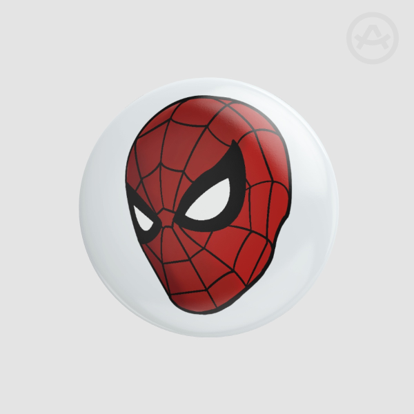 Spider-Man Mask Button Pins