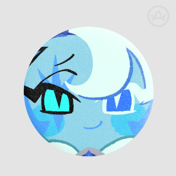 Shadow Milk Face Plush Badge