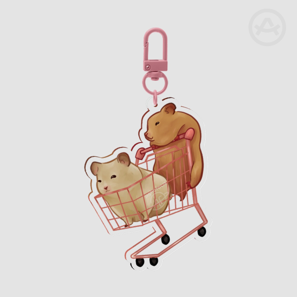 Hamster Duo Keychain