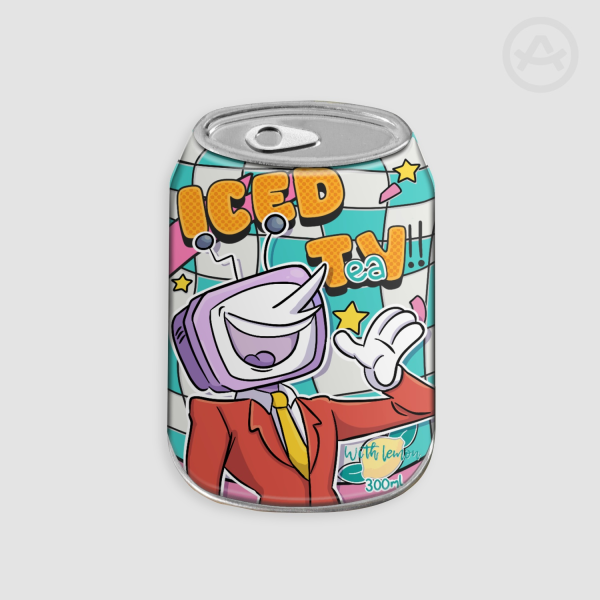 Iced TV! Tenna Drink Can Shaped Pin
