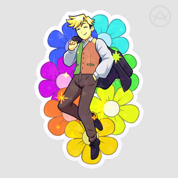 Flowery Holographic Sticker