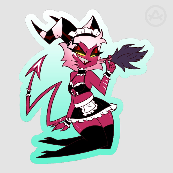 maid crimson Sticker