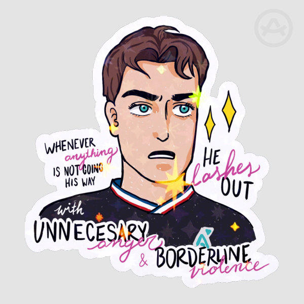 He lashes out George Russell Die Cut Stickers