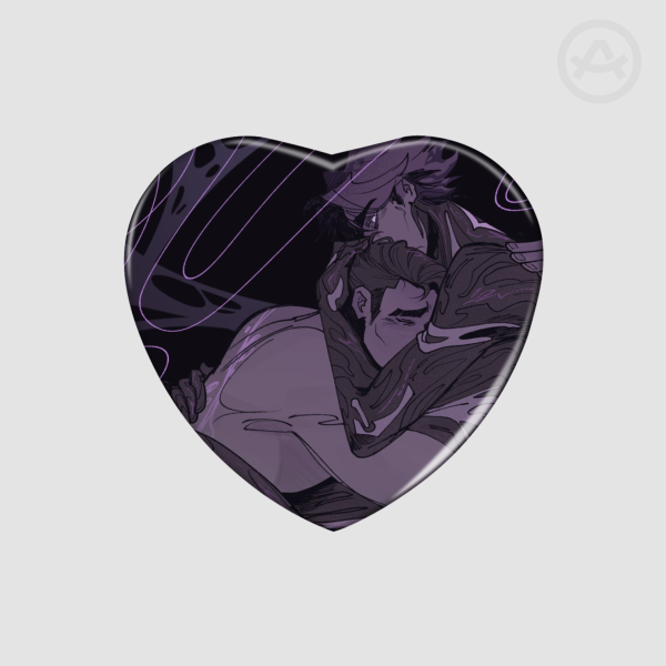 Hexcore Heart Holographic Badge