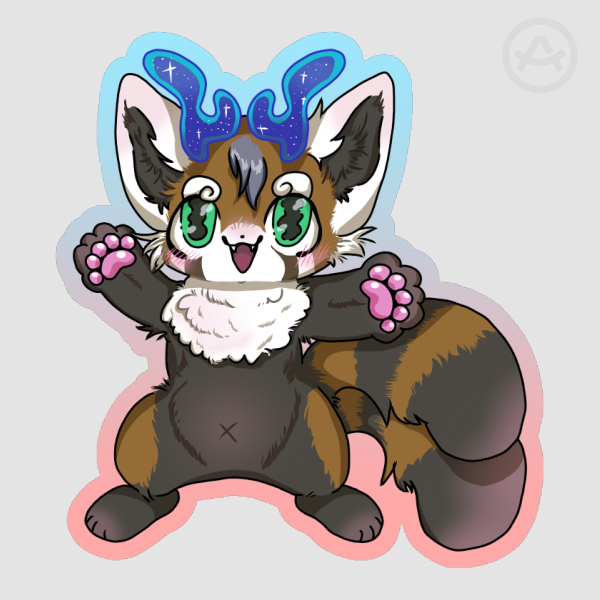 TAO TAO is a Red panda! Die Cut Stickers