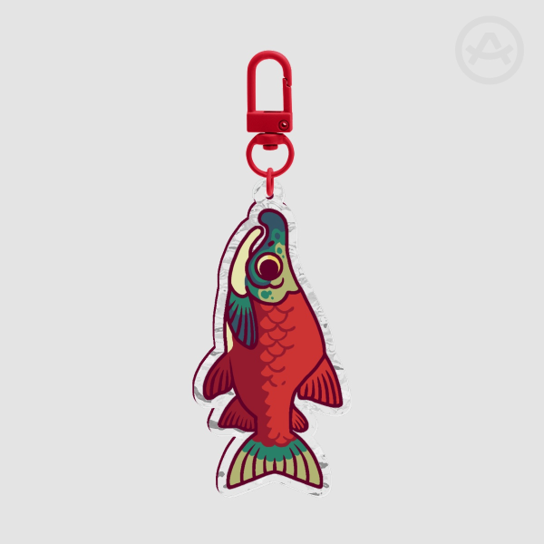 Sockeye Salmon Ripple Acrylic Keychain