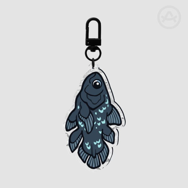 Coelacanth Ripple Acrylic Keychain