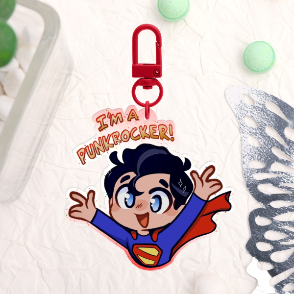 Superman "I'm a Punkrocker!" - Acrylic Keychains | Superman Movie