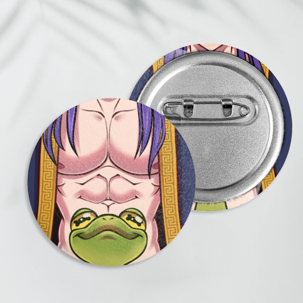 Jinshi Frog - Fluffy Plush Badges
