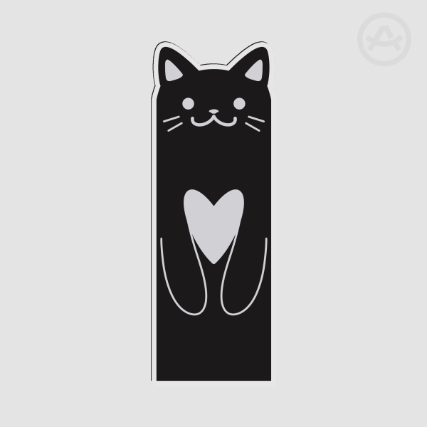 Black Cat Bookmark (PET)