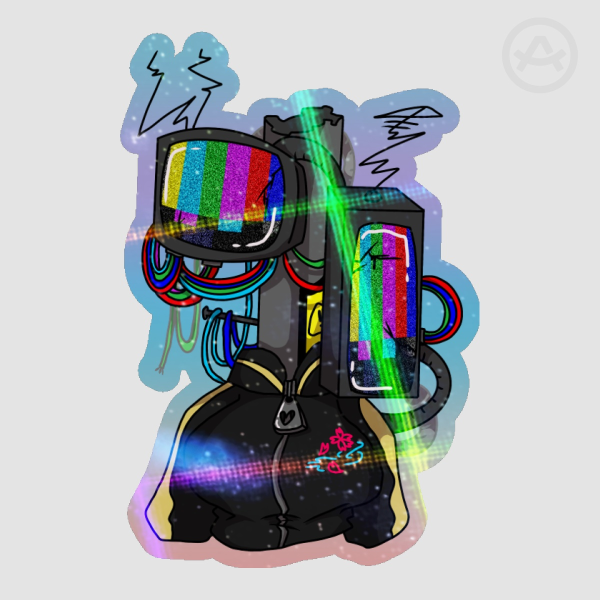 TV chan Die Cut Stickers