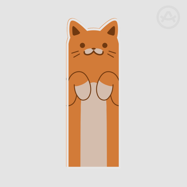 Orange Cat Bookmark (PET)