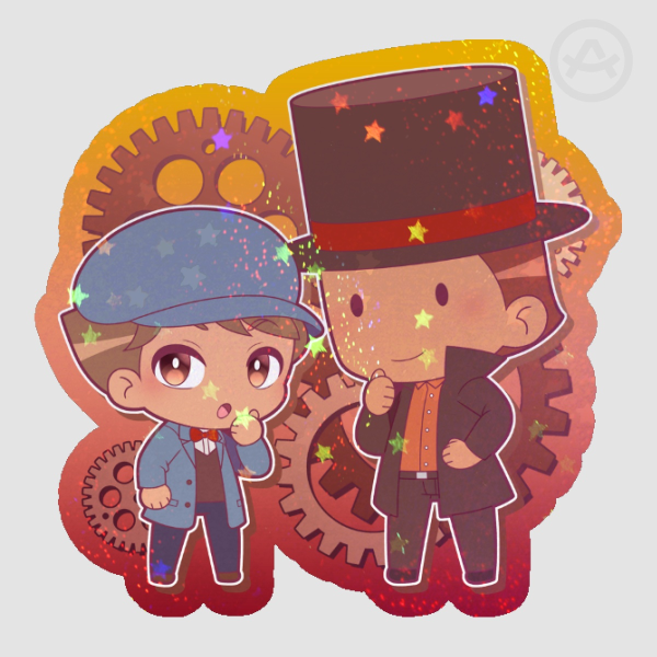 Layton and Luke Sticker