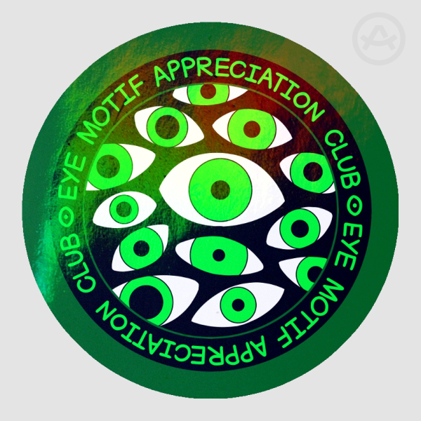 Eye Motif Appreciation Club Sticker - Green