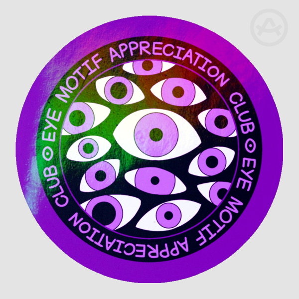 Eye Motif Appreciation Club Sticker - Purple