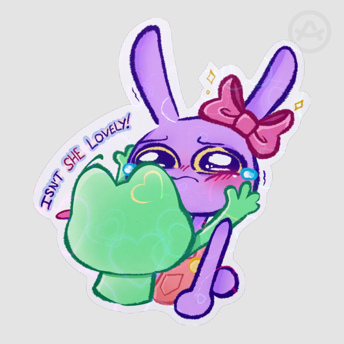 "Isn't She Lovely!" RibbitRabbit Jax & Ribbit Sticker | TADC