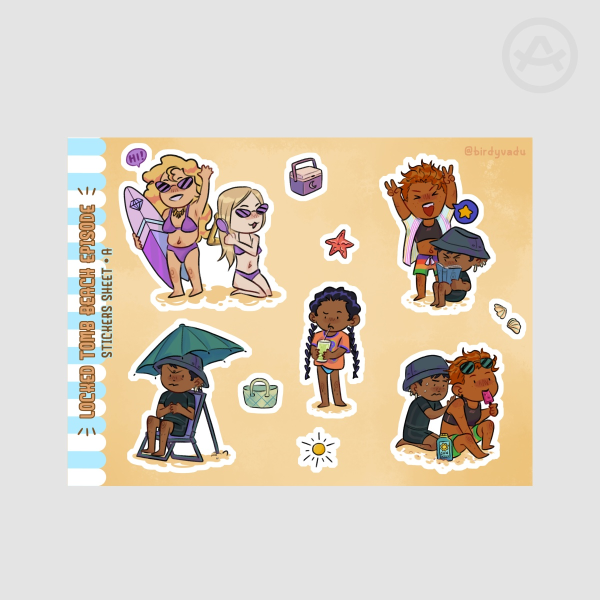 Beach Episode - A Stickers Sheet