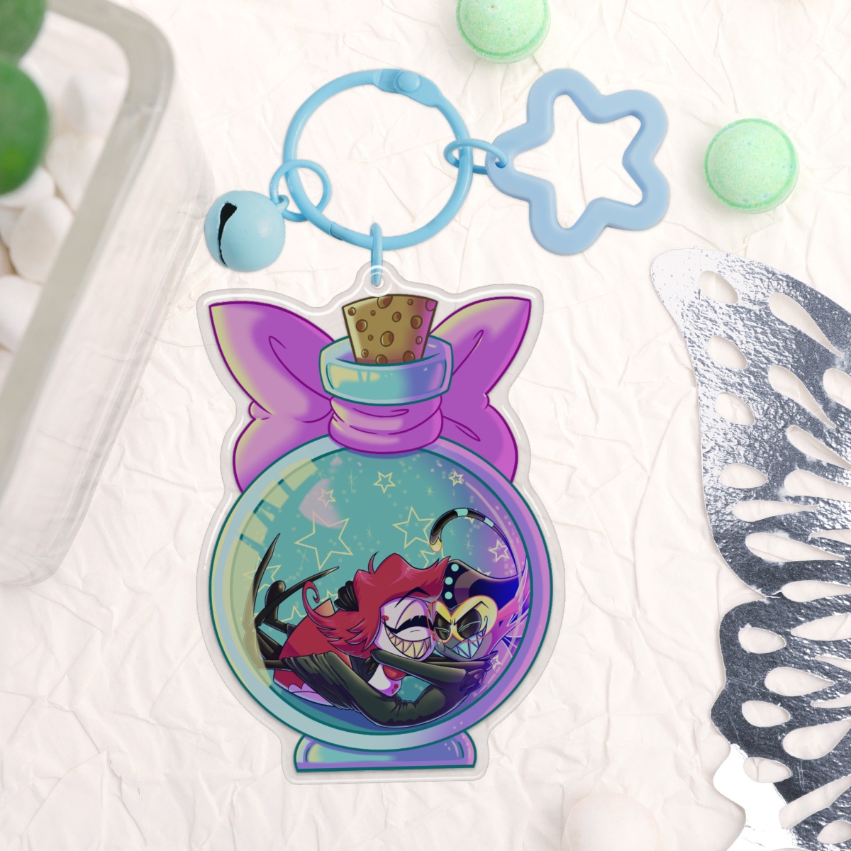 Love In A Bottle MadMaid Keychain