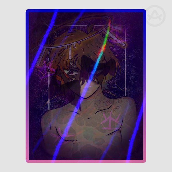 Watcher! Grian - Colored Edge Die Cut Stickers